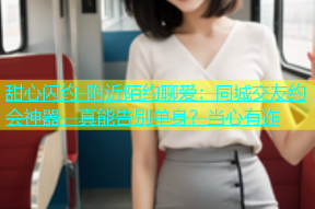 甜心闪约-附近陌约聊爱：同城交友约会神器，真能告别单身？当心有诈