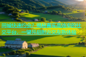 同城快速约会？揭秘真实高效率的社交平台，一键开启附近交友新体验