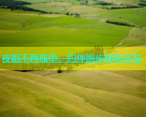 夜跑不再孤单，约伴跑步轻松交友  第1张