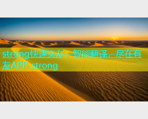 strong快速交友，智能翻译，尽在有友APP-strong  第2张