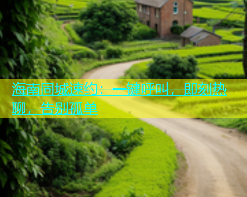 海南同城速约：一键呼叫，即刻热聊，告别孤单  第1张